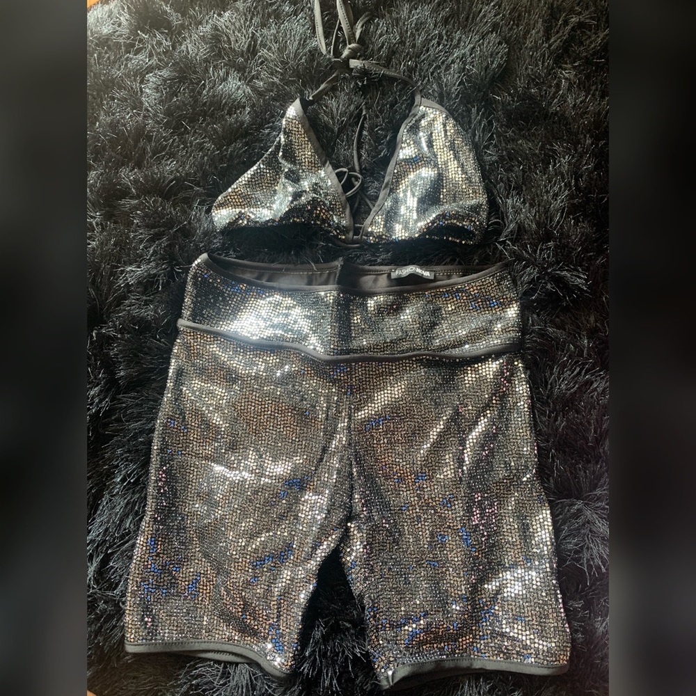 Fashion nova 2 piece sequins set